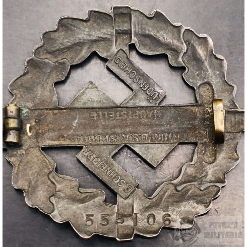 SA Sportjelvény Bronz fokozat "E. Schneider" "555106" 