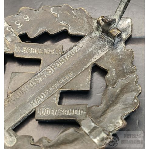 SA Sportjelvény Bronz fokozat "E. Schneider"  "635245"