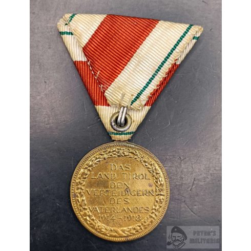 Tiroli Háborús Emlékérem Kardokkal 1914-1918 
