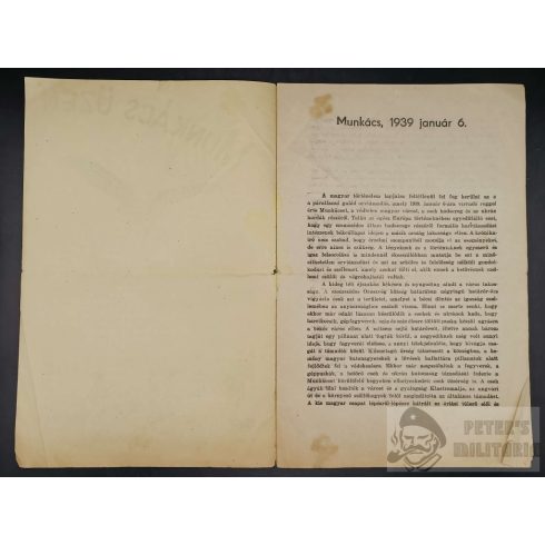 Munkács üzen 1939