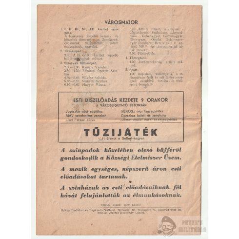 1948. május 1. programfüzet