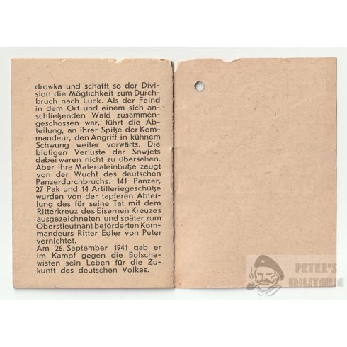 Winterhilfswerk (WHW) 1942/43 -Wilhelm Ritter 