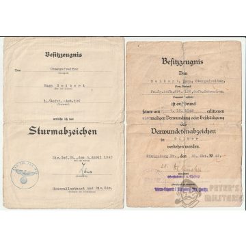   Általános Rohamjelvény és Ezüst Sebesülési jelvény adományozó - Páncélvadász & Felderítő 