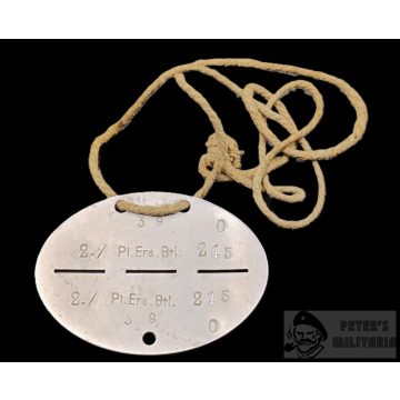 Wehrmacht azonosító jegy - Pionier-Bataillon 215