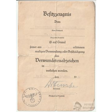 Sebesülési jelvény adományozó - 92. Infanterie-Regiment