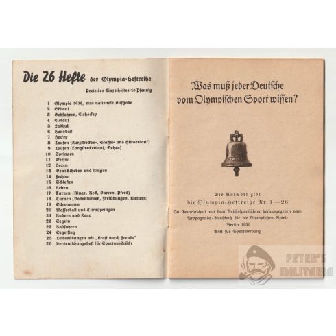 Olympia 1936 Heft - Mit kell tudni az Olimpiáról