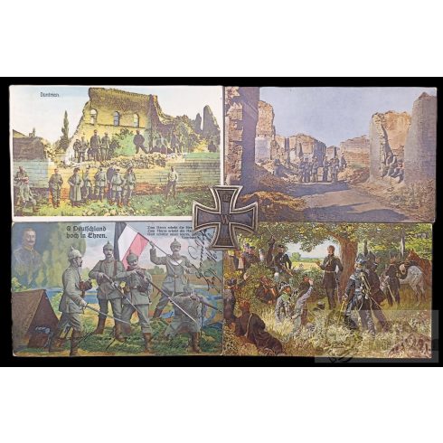 Vaskereszt I. osztály 1914 + képeslapok