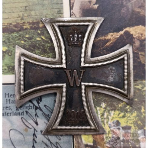 Vaskereszt I. osztály 1914 + képeslapok