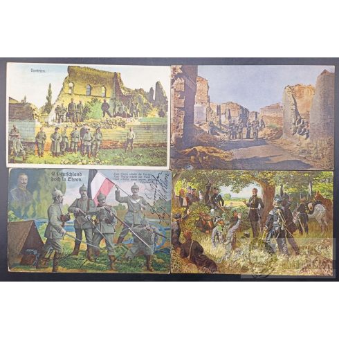 Vaskereszt I. osztály 1914 + képeslapok