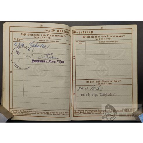 Wehrpass Heer Type2 - EK2 1914