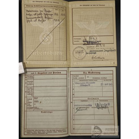 Wehrpass és Arbeitsbuch egy személyhez