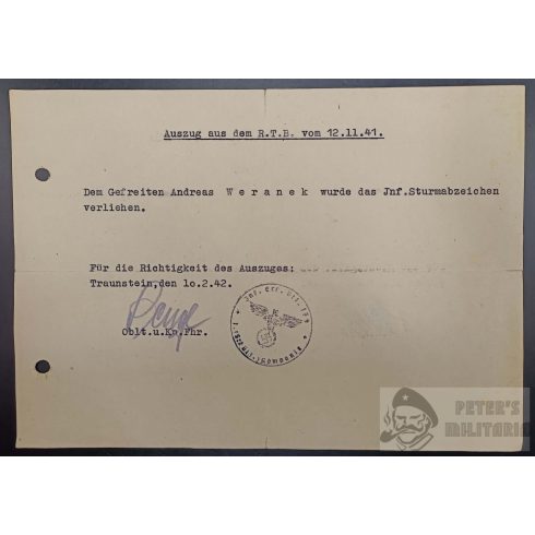 Dokumentum együttes - Andreas Weranek / 331. Gyalogezred