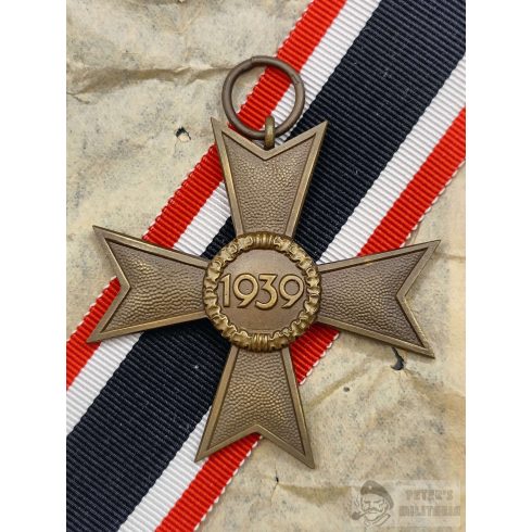 Háborús Érdemkereszt (KVK) II. osztály csomagoló papírban  - "1" Deschler