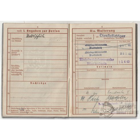 Wehrpass Type1 - 1397
