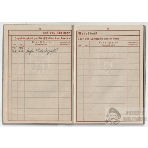 Wehrpass Type1 - 1397