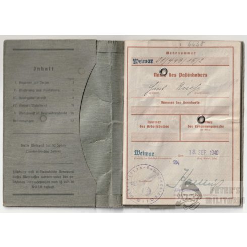 Wehrpass Type2 - 1940