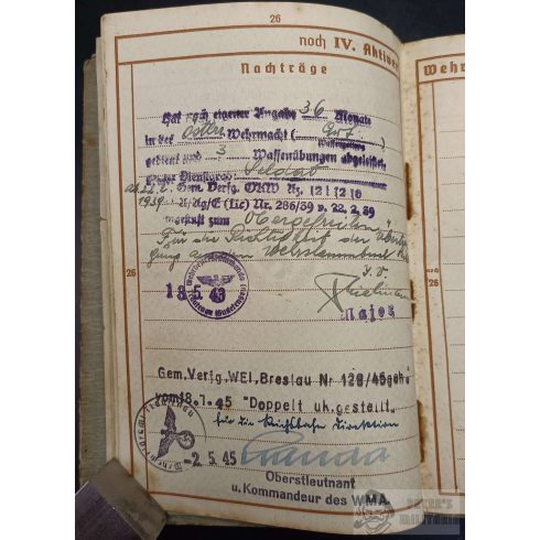 Wehrpass Type2 - 3x kitüntetés