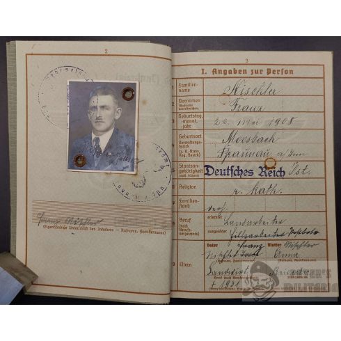 Wehrpass Type2 - NSDAP szimpatizáns