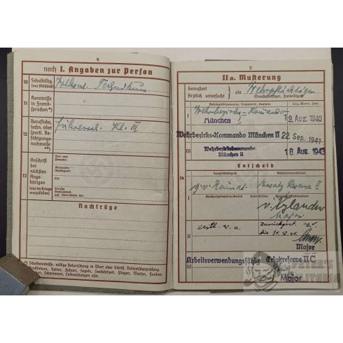 Wehrpass és Deutsches Rotes Kreuz levél