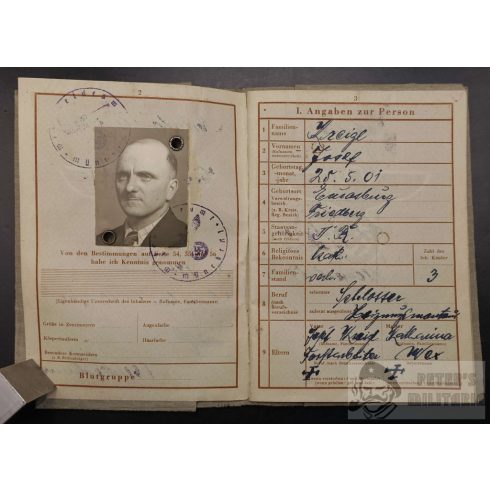 Wehrpass Type2 - 1944 Zweitschrift
