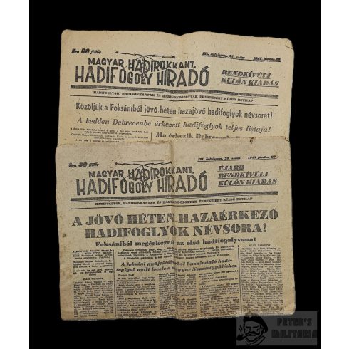 Magyar Hadirokkant Hadifogoly híradó 1947