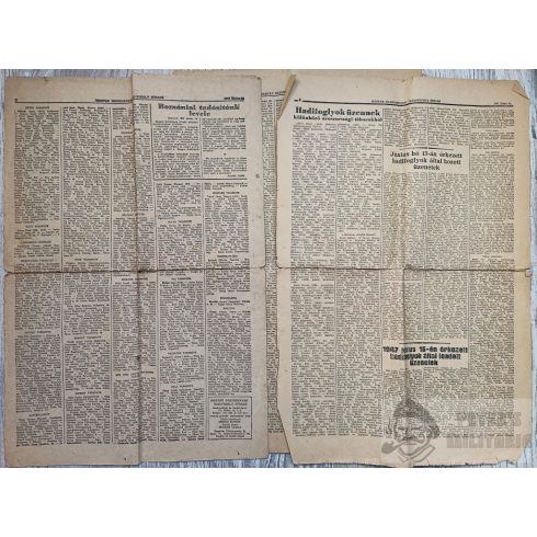 Magyar Hadirokkant Hadifogoly híradó 1947
