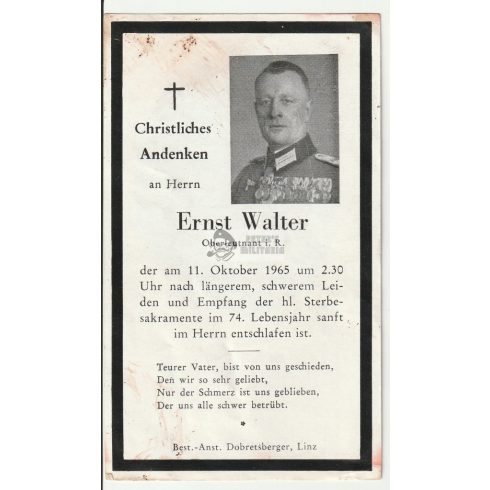Huge medal bar Death Card 1965