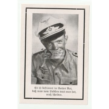 Luftwaffe Lieutenant / Pilot Death Card - Belgrade
