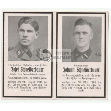 SS testvérpár halálozási értesítő - Demjansk