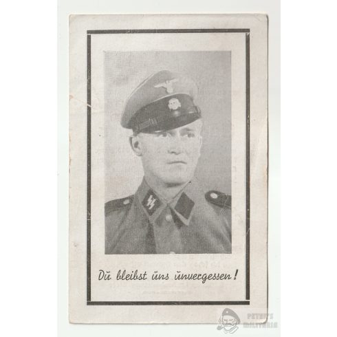 SS Sturmmann halálozási értesítő