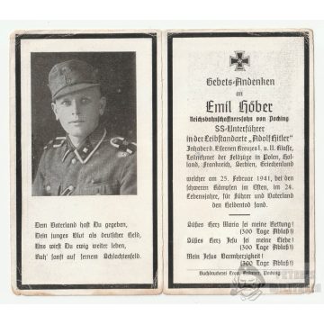 Leibstandarte SS Adolf Hitler halálozási értesítő