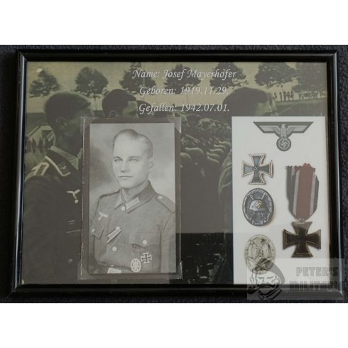 Sterbebild keretben Josef Mayerhofer, utász tiszthelyettes