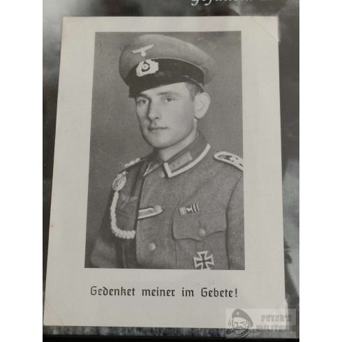 Sterbebild keretben Alwin Ender tüzér