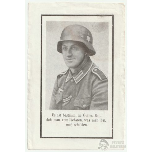 Rohamsisakos halálozási értesítő - 1943