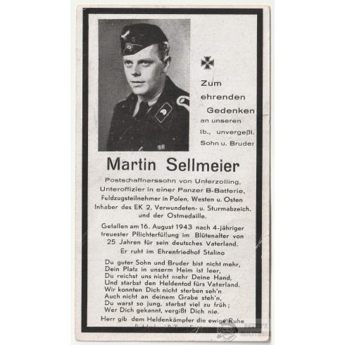 Panzerbeobachtungs-Batterie halálozási értesítő