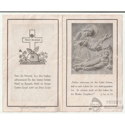 Frontrepülő pántos pilóta halálozási értesítője