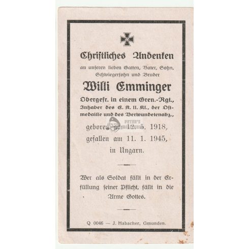 Death card (HUN) - Will Emminger / Bajcs
