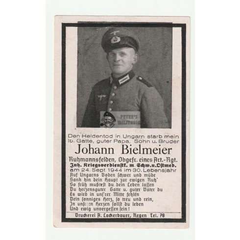 Death card (HUN) - Johann Bielmeier / Pusztacsán