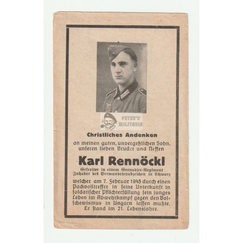 Death card (HUN) - Karl Rennöckl / Túrmező