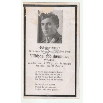   Halálozási értesítő (HUN) - Michael Hölzlwimmer / Magyarországon
