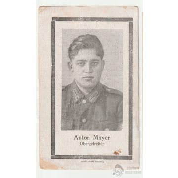   Halálozási értesítő (HUN) - Anton Mayer / Észak-magyarországi katonai órház