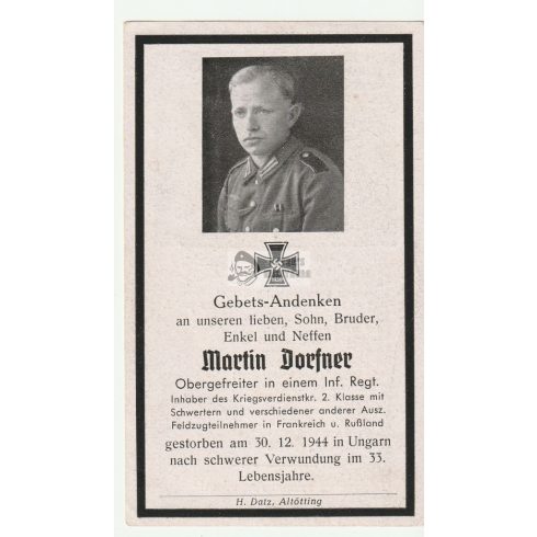 Death card (HUN) - Martin Dorfner / Kelecsenyborda