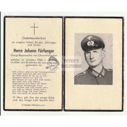 Death card (HUN) - Johann Fürfanger / Hungary