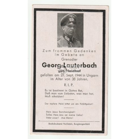 Death card (HUN) - Georg Lauerbach / Nagykároly