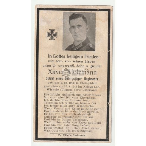 Death card (HUN) - Xaver Holzmann / Miskolc