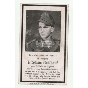   Halálozási értesítő (HUN) - Nikolaus Kohlhauf - Balatonberény