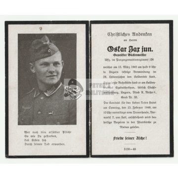 Halálozási értesítő (HUN) - Oskar Jax - Szabadbattyán