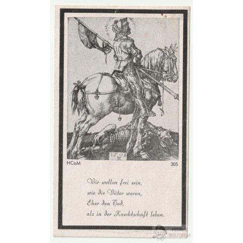 Halálozási értesítő (HUN) Johann Wallner - Ipolyvisk